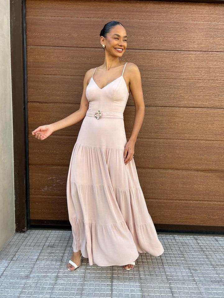 Isa Paes - Vestido Longo com Babados