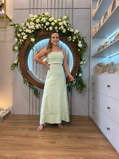 FPM Blue - Natural Linen Midi Dress
