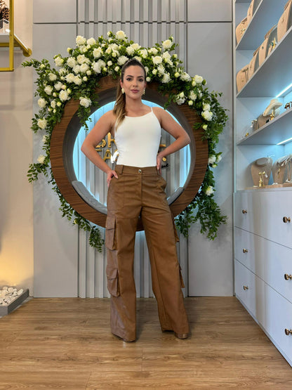 Lore -  Leather Maxi Pants w/Pockets