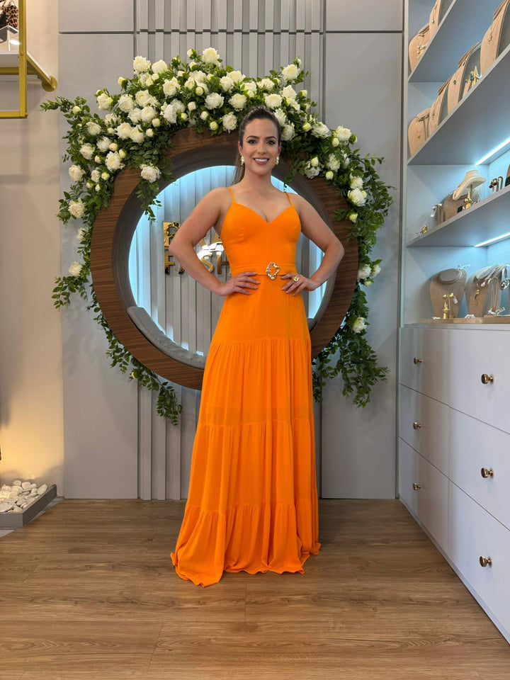 Isa Paes - Vestido Longo com Babados