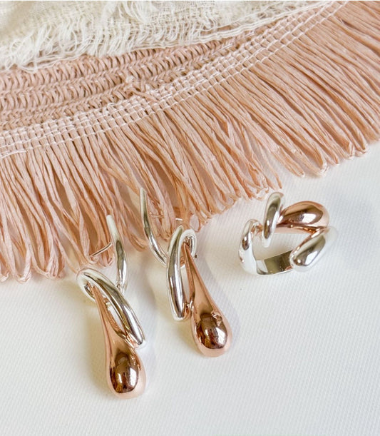 Nuria - Set  Bicolor Twisted Drops