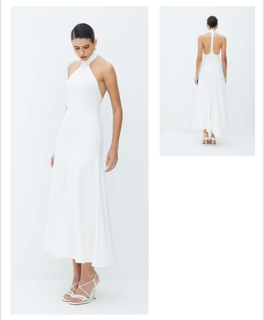 Zen Oficial - Midi Dress w/High collar detail