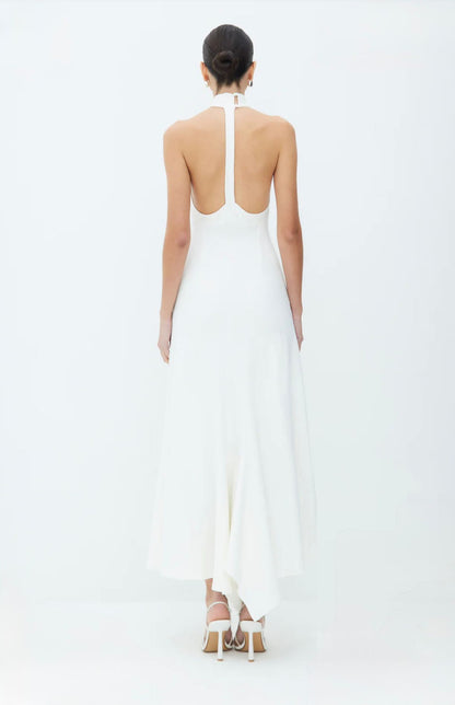 Zen Oficial - Midi Dress w/High collar detail