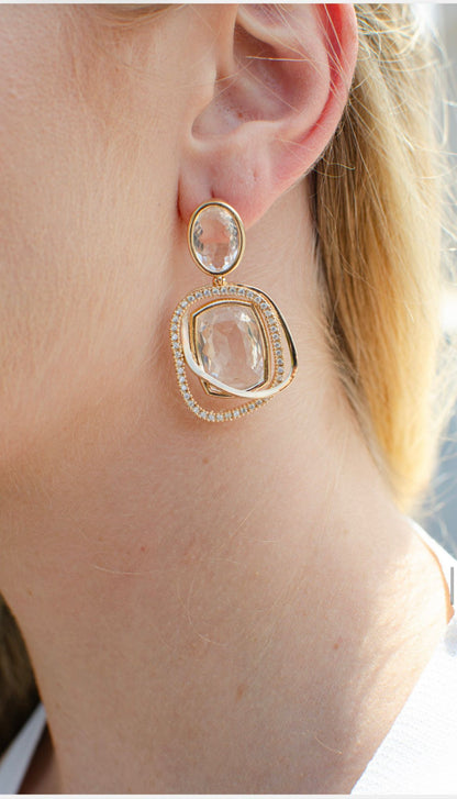 Nuria - Gold Set with Clear Stone