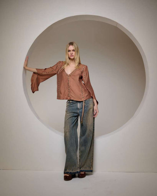 Bfly - Straight-Leg Jeans Drawstring Detail