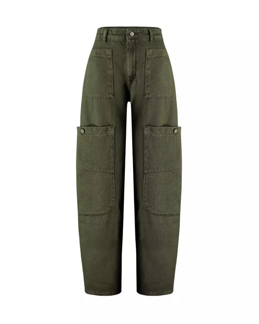 Alcance Jeans - Calça Cargo de Veludo Cotelê