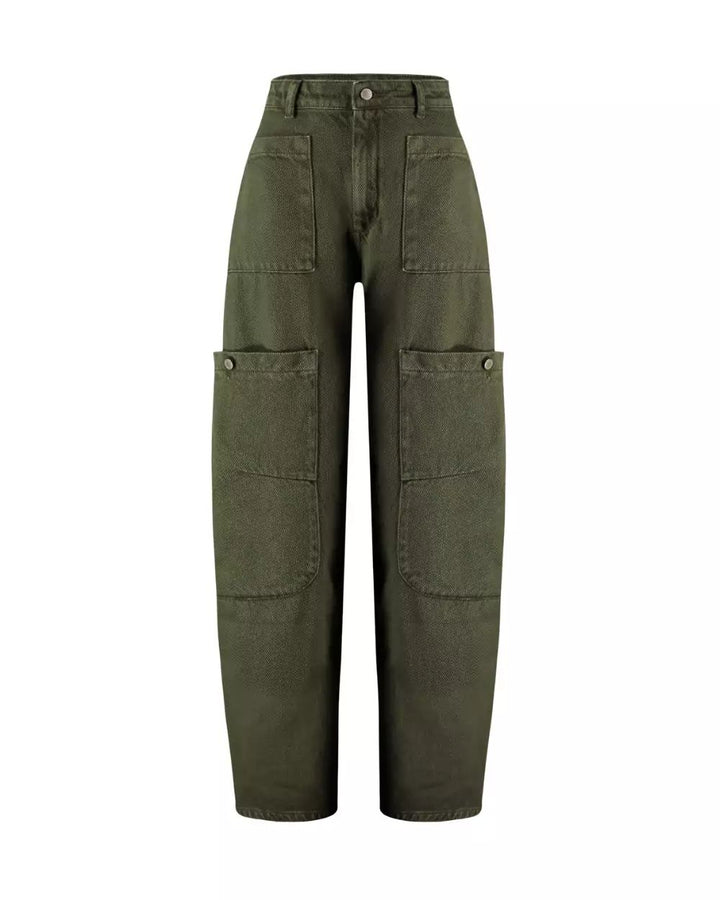 Alcance Jeans - Calça Cargo de Veludo Cotelê