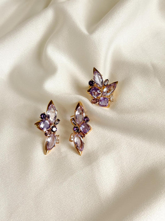 Nuria - Petal Stone Earring Ring Set