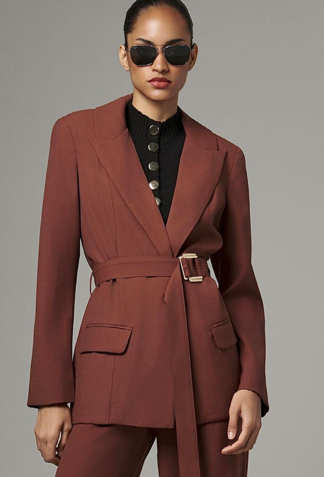 Lore - Metal Buckle Blazer Set
