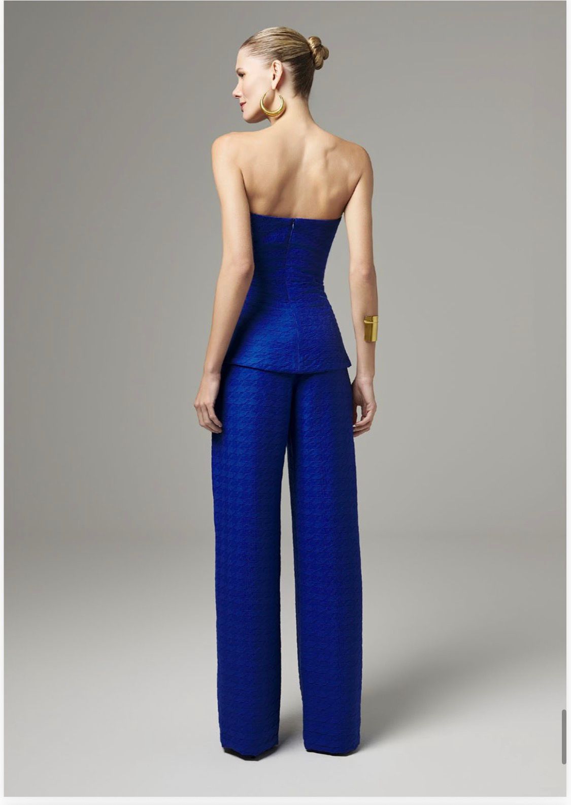 Lore - Conjunto de Calça Pantalona e Cropped Tomara que Caia