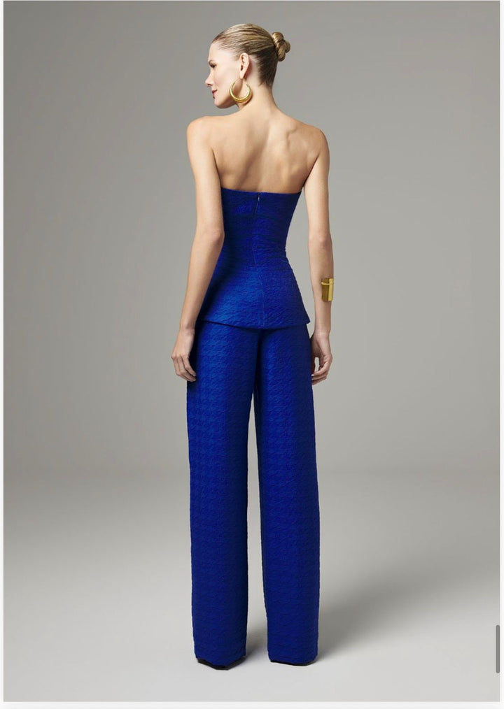 Lore - Strapless Top Wide Leg Pants Set