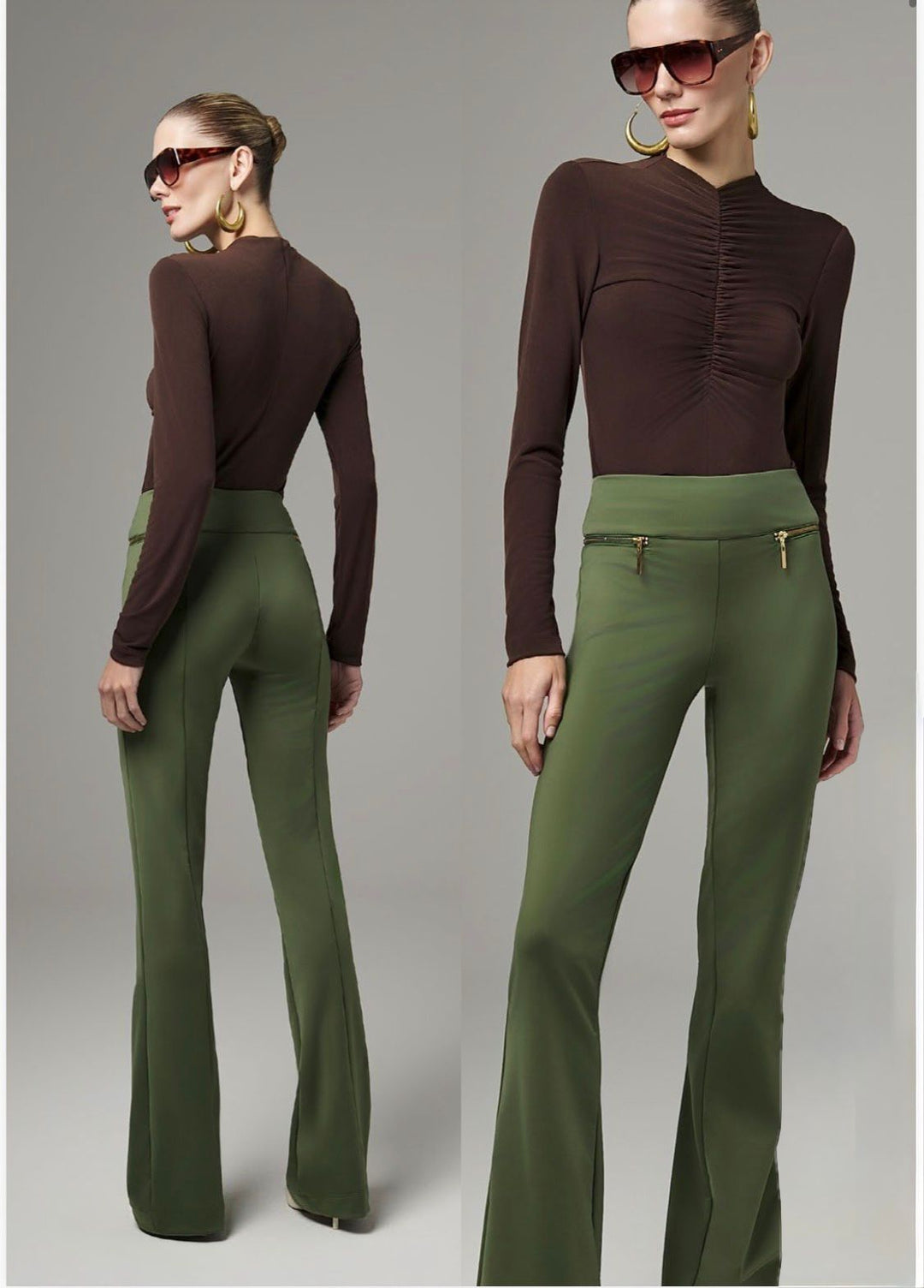 Lore - Blusa de Gola Alta Franzida