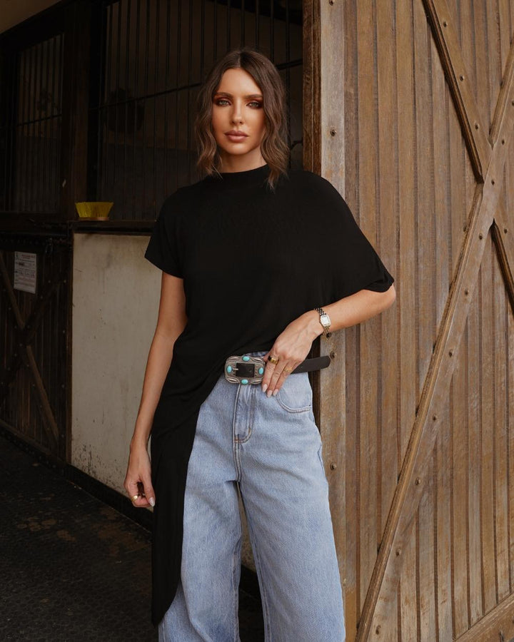 Alcance Jeans - Blusa Assimétrica