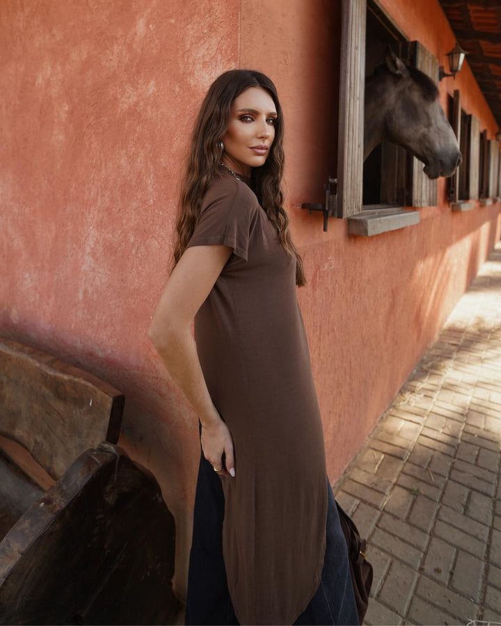 Alcance Jeans - Blusa Assimétrica