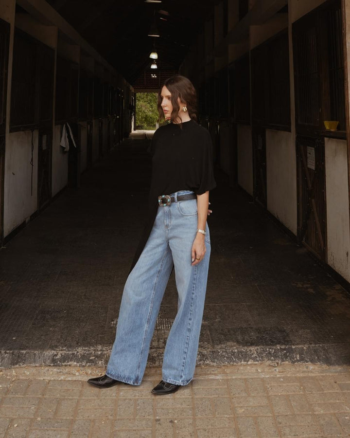 Alcance Jeans - Blusa Assimétrica