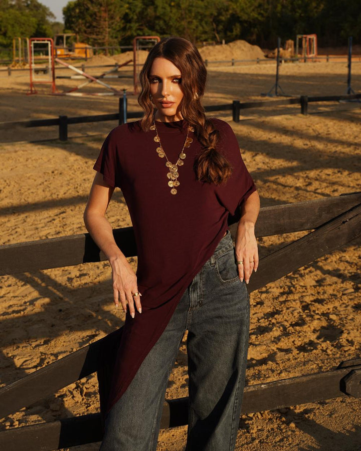 Alcance Jeans - Blusa Assimétrica