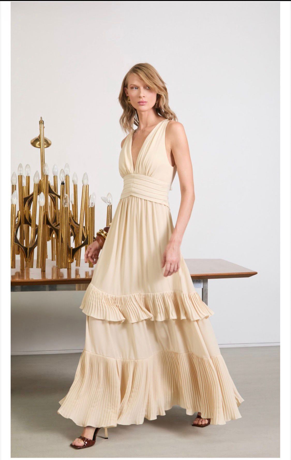 Isa Paes - Pleated Ruffle Dress