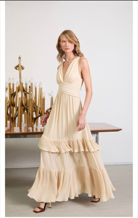 Isa Paes - Pleated Ruffle Dress