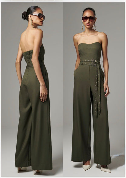 Lore - Strapless Jumpsuit Two Belts