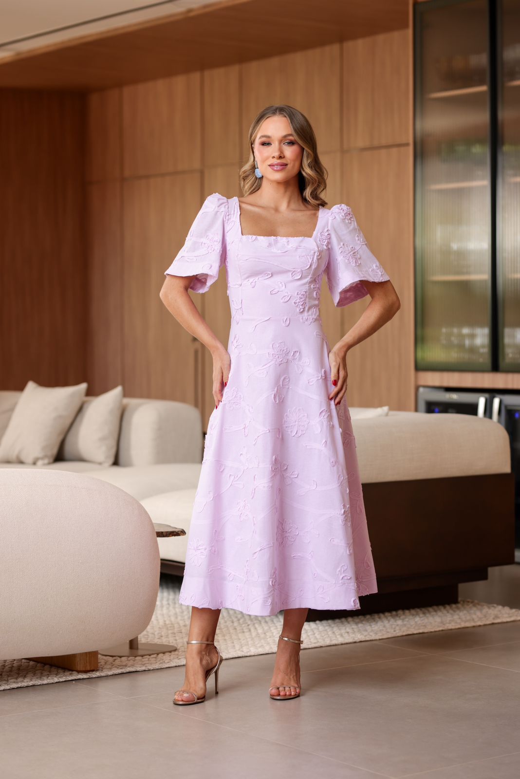 Doce Maria - Embroidered Midi Dress