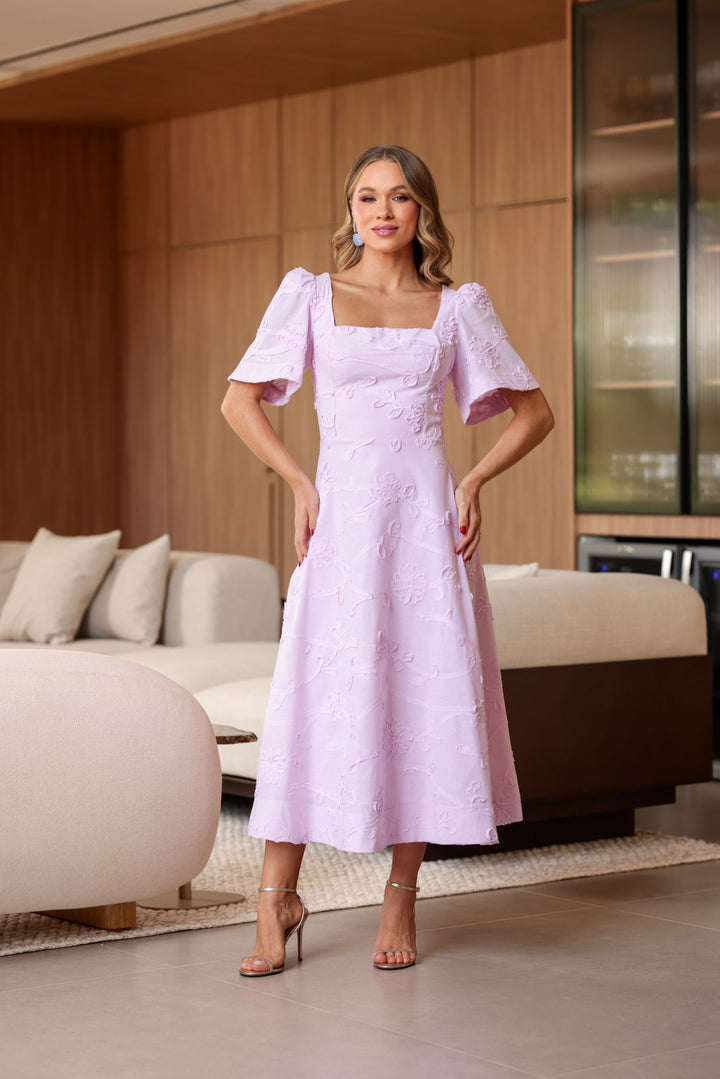 Doce Maria - Embroidered Midi Dress