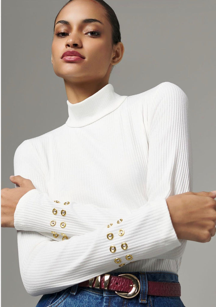 Lore - Long-Sleeve Top with Eyelet Detail