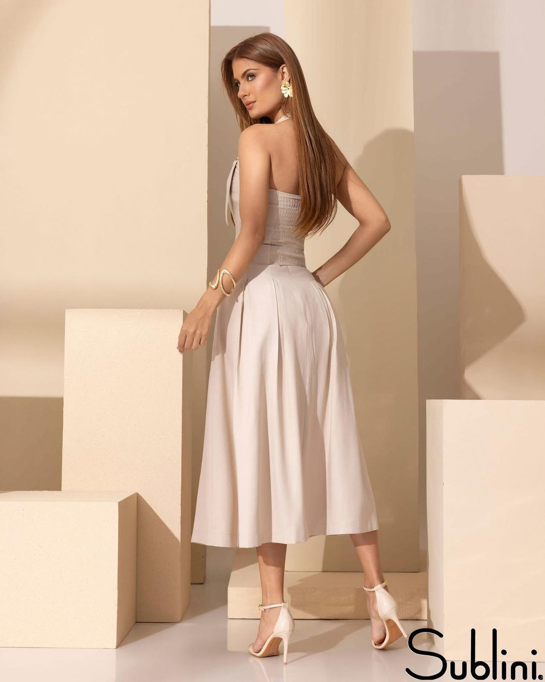 Sublini - Top with Appliqué and  Skirt Set