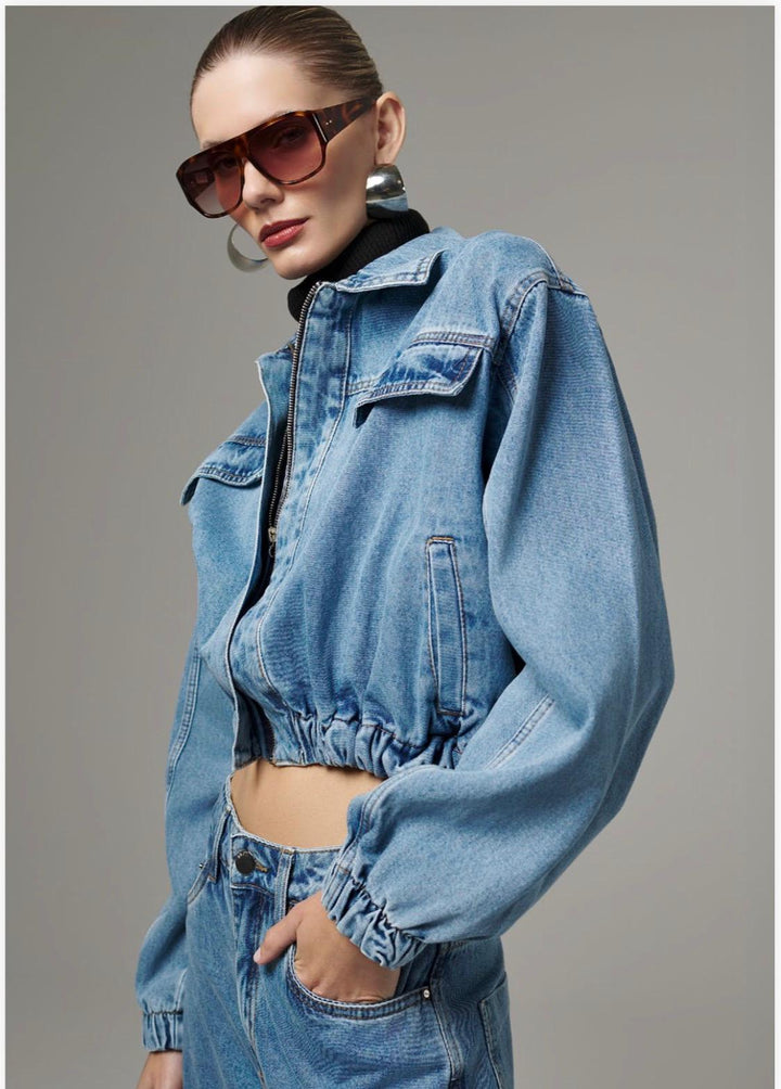 Lore - Denim Bomber Jacket
