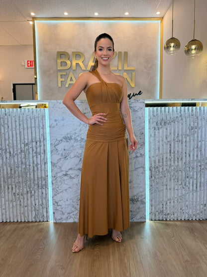 La Chocole - One-Shoulder Dress Twisted