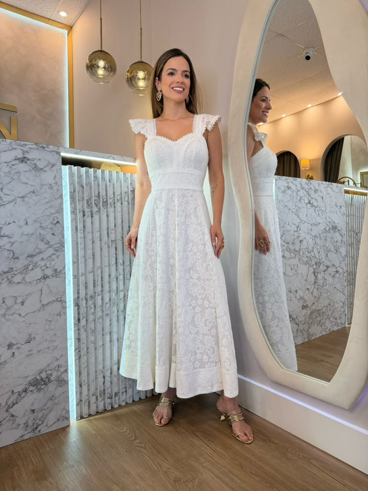 Limonadapink - Laced White Dress