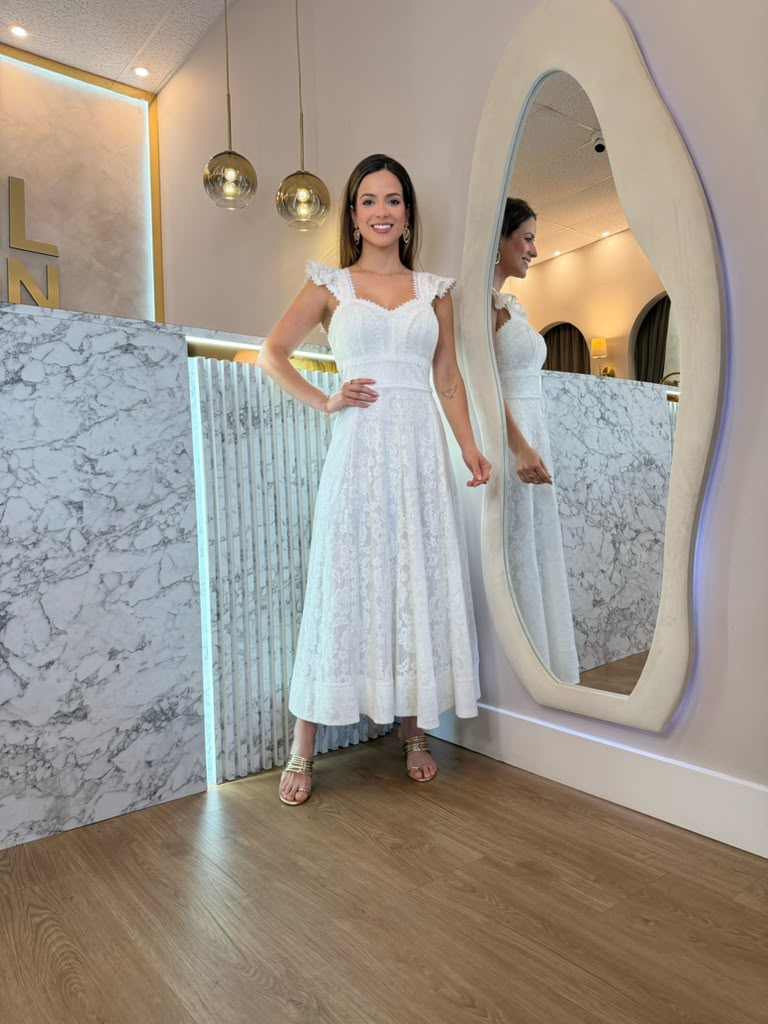 Limonadapink - Laced White Dress