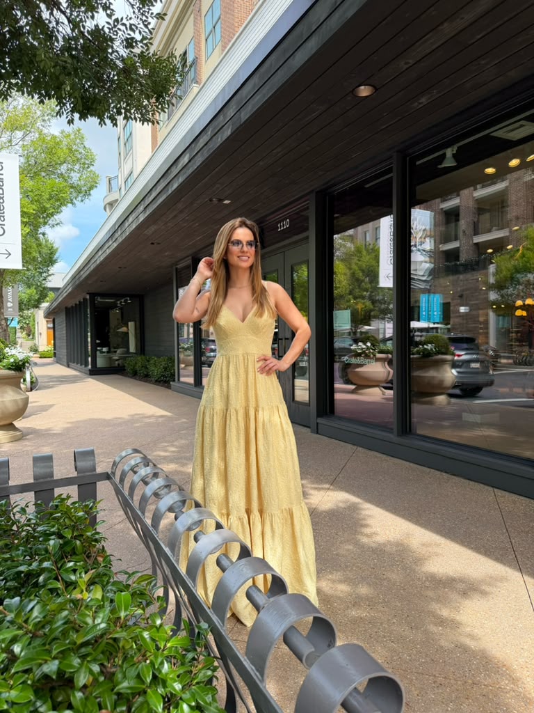 Lore - Long Layered Dress with Trim