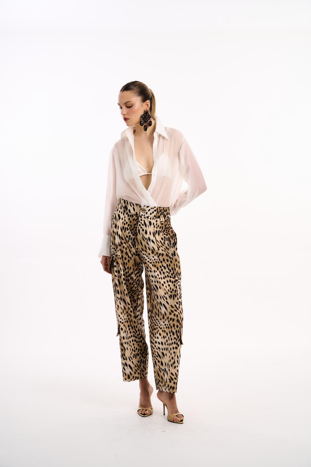 Kohde - Leopard Cargo Pants