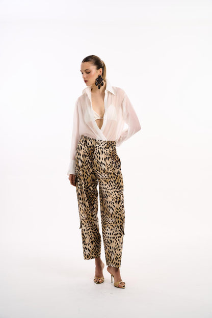 Kohde - Leopard Cargo Pants