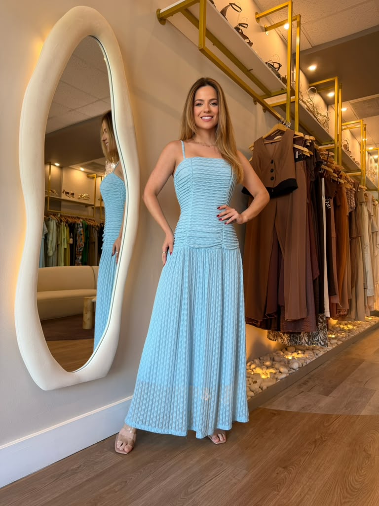 La Chocole - Ruched Lace Maxi Dress