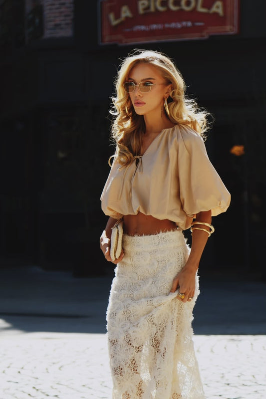 Bfly - Balloon Neckline Blouse