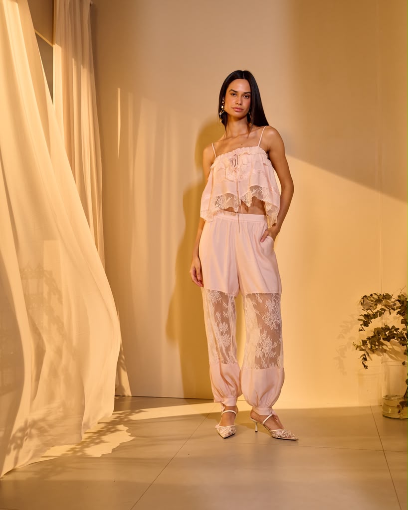 Bfly - Lace Aladdin Pants Set