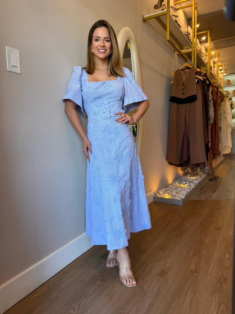Doce Maria - Embroidered Midi Dress