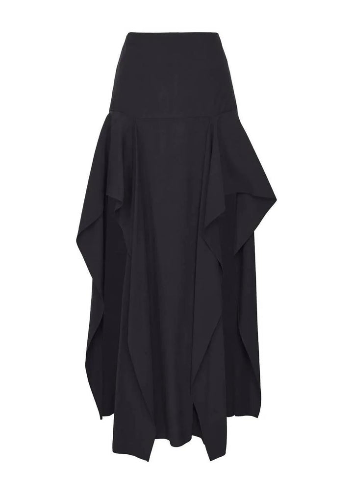 Lore - Long Ruffled Skirt Slit
