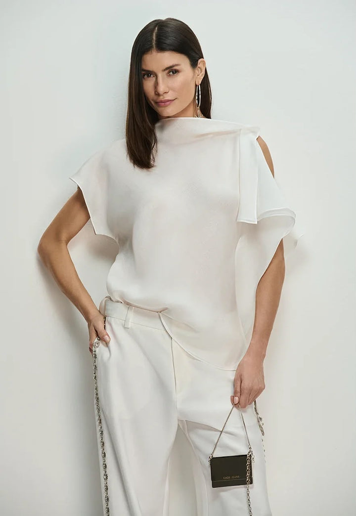 Caos - Asymmetrical Organza Blouse