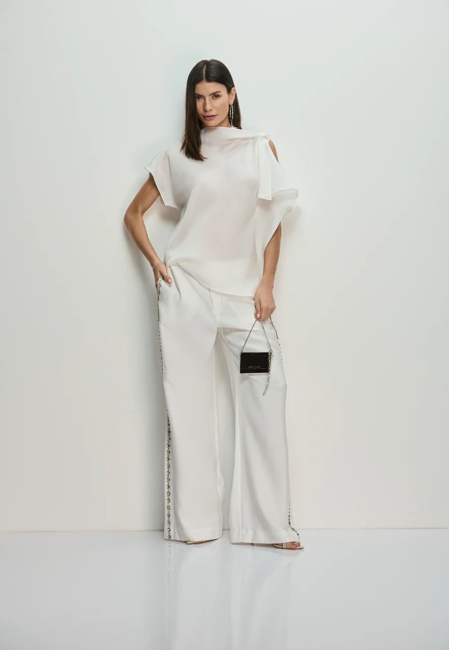 Caos - Asymmetrical Organza Blouse
