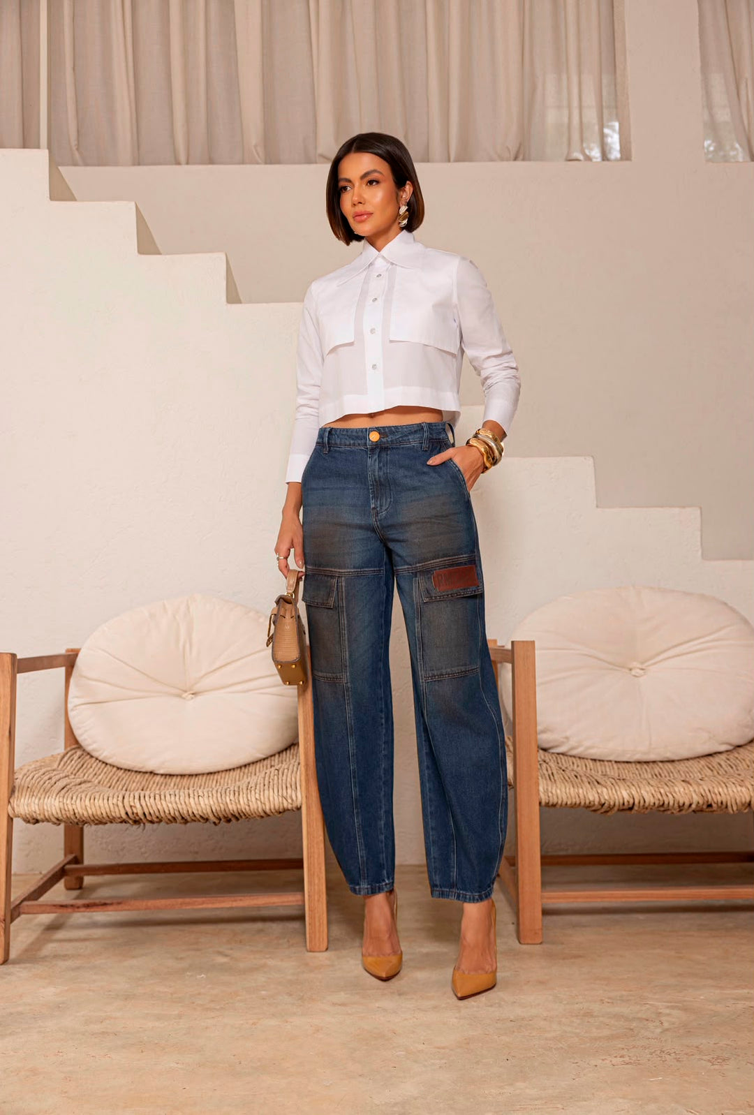 Remanescente - Barrel Jeans Pocket Detail