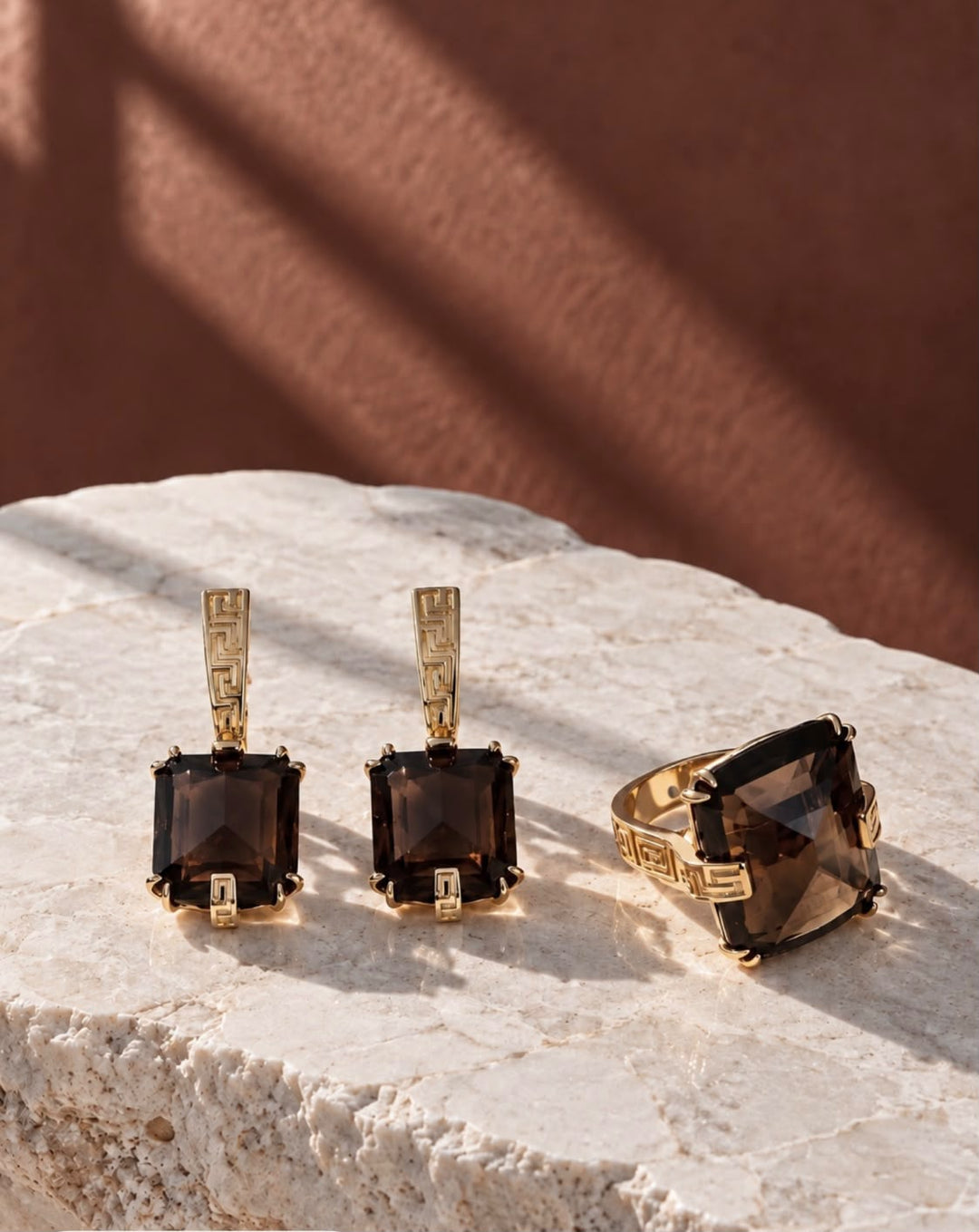 Nuria - Brown Stone Set