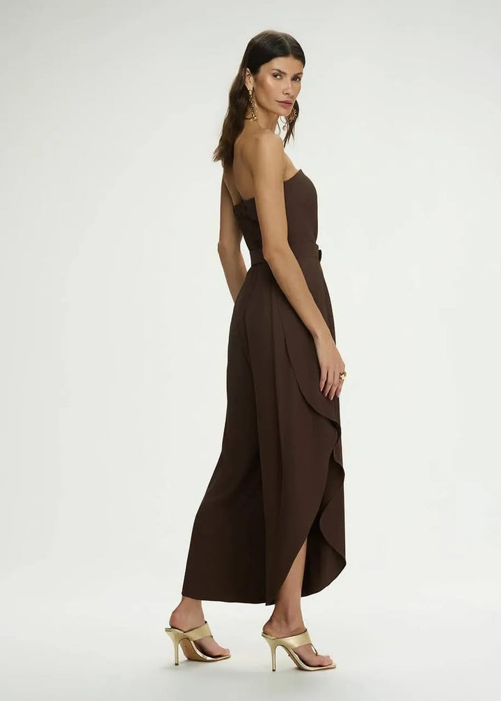 Lore - Strapless Jumpsuit with Ruffles