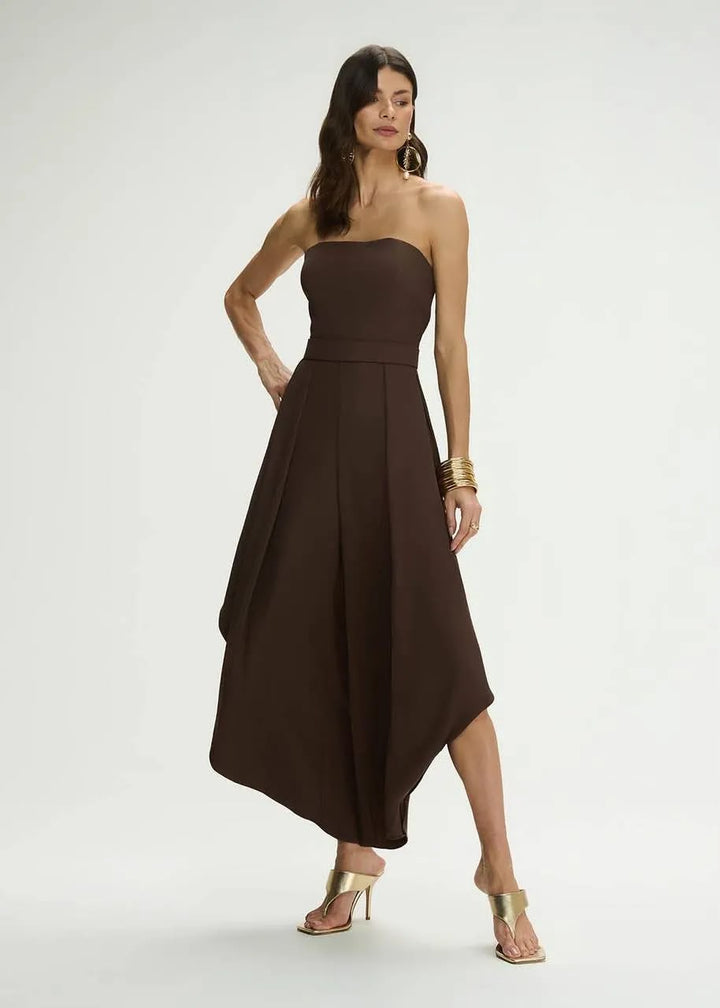 Lore - Strapless Jumpsuit with Ruffles