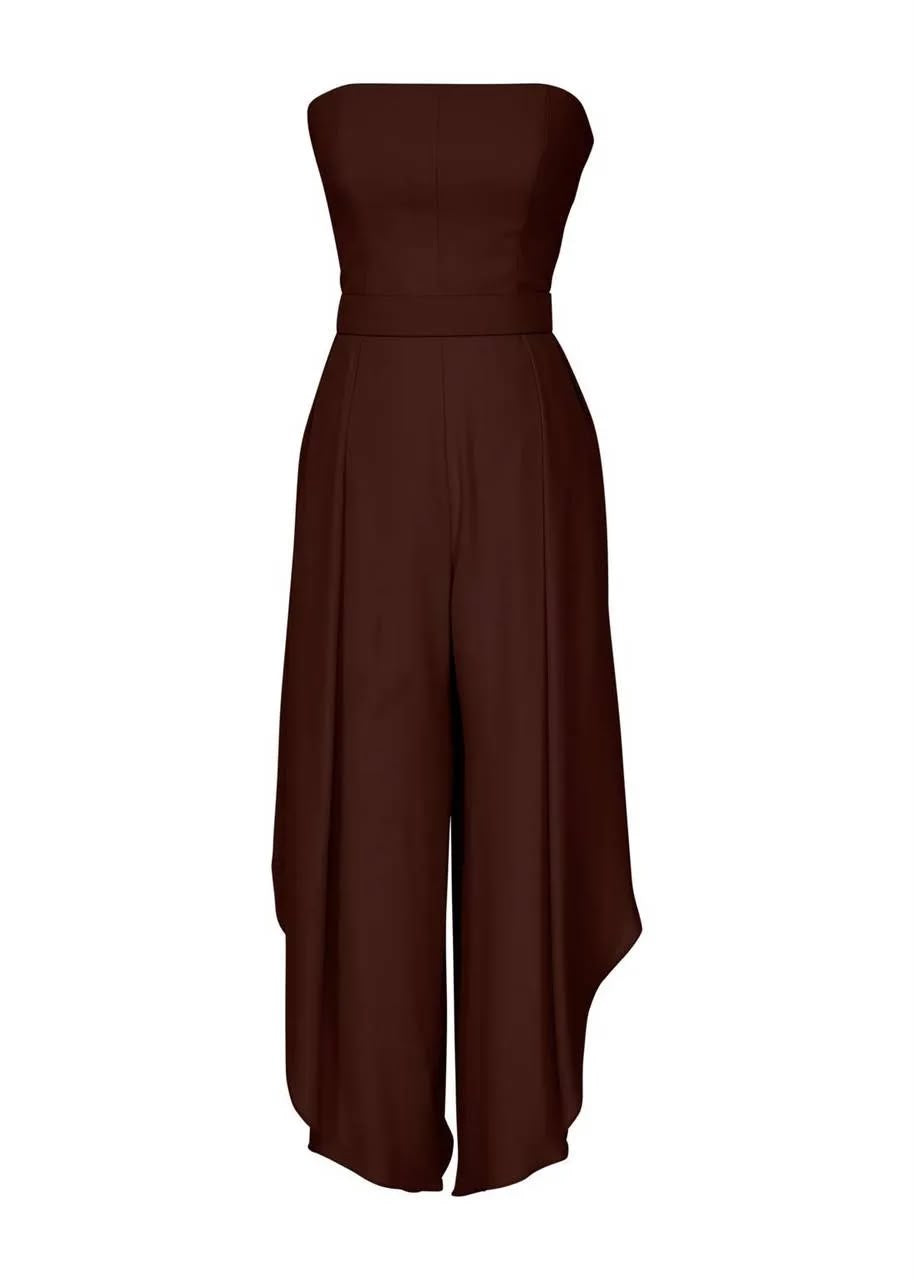 Lore - Strapless Jumpsuit with Ruffles