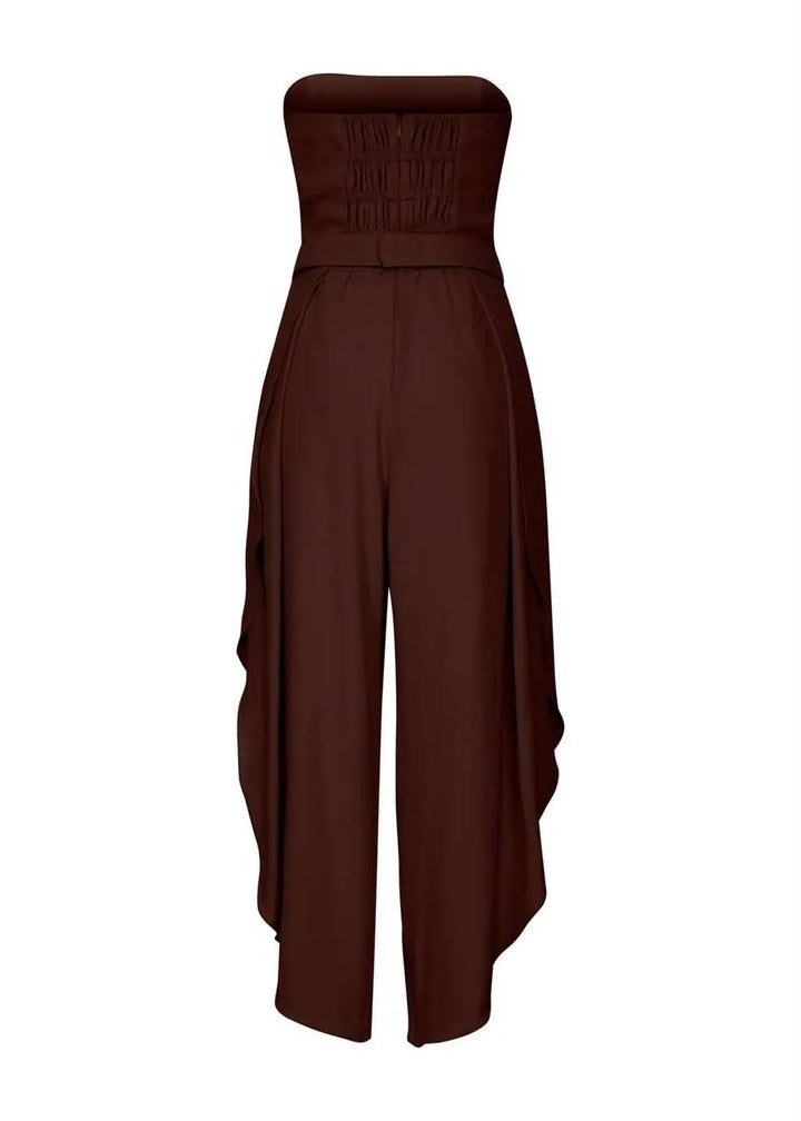 Lore - Strapless Jumpsuit with Ruffles