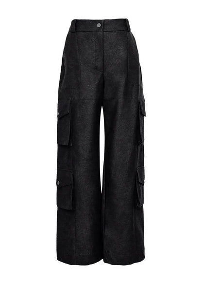 Lore -  Leather Maxi Pants w/Pockets