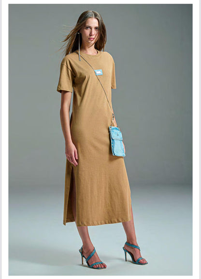 Caos - Sleeve Dress W/ Side Opening