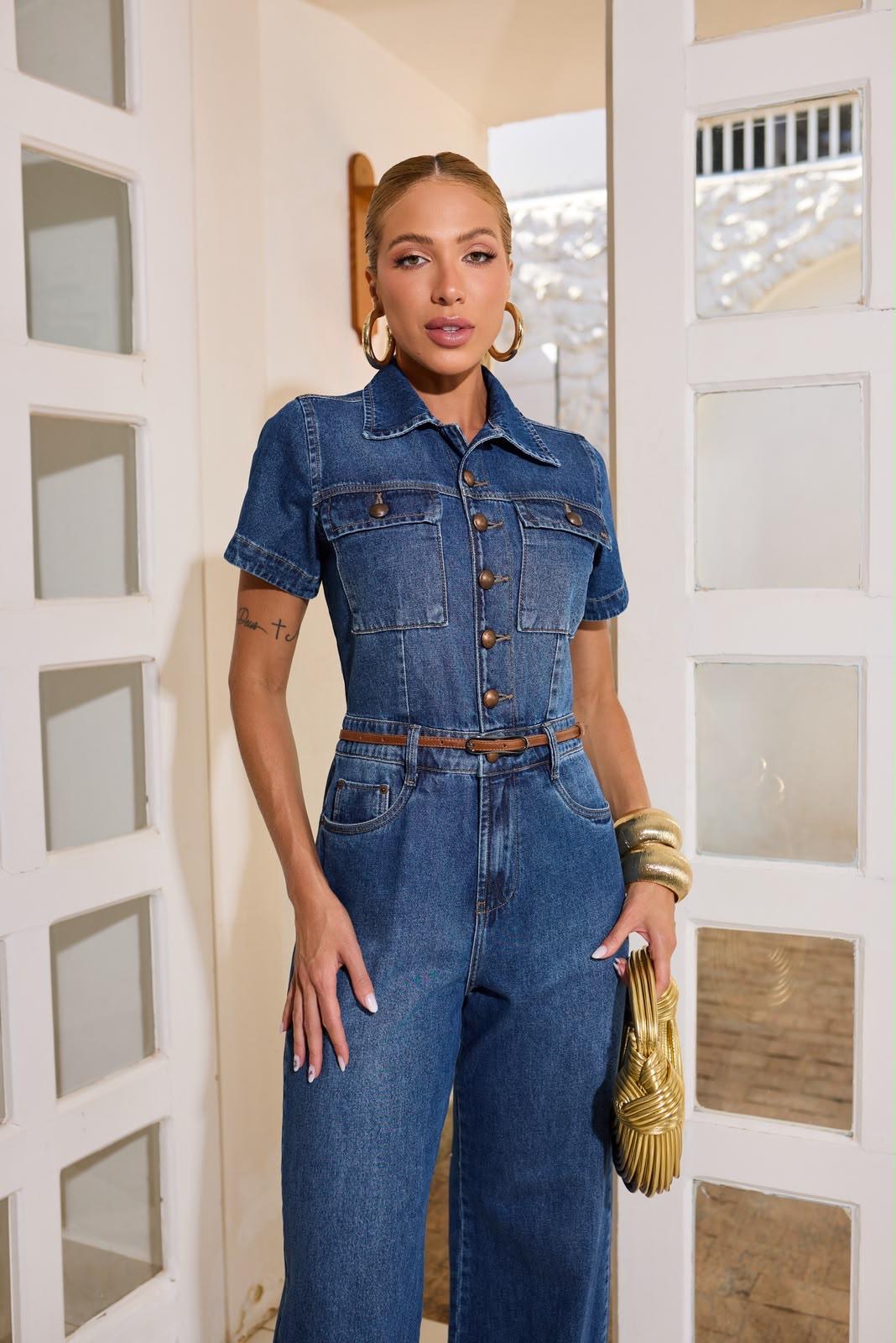 Remanescente - Denim Belle Jumpsuit
